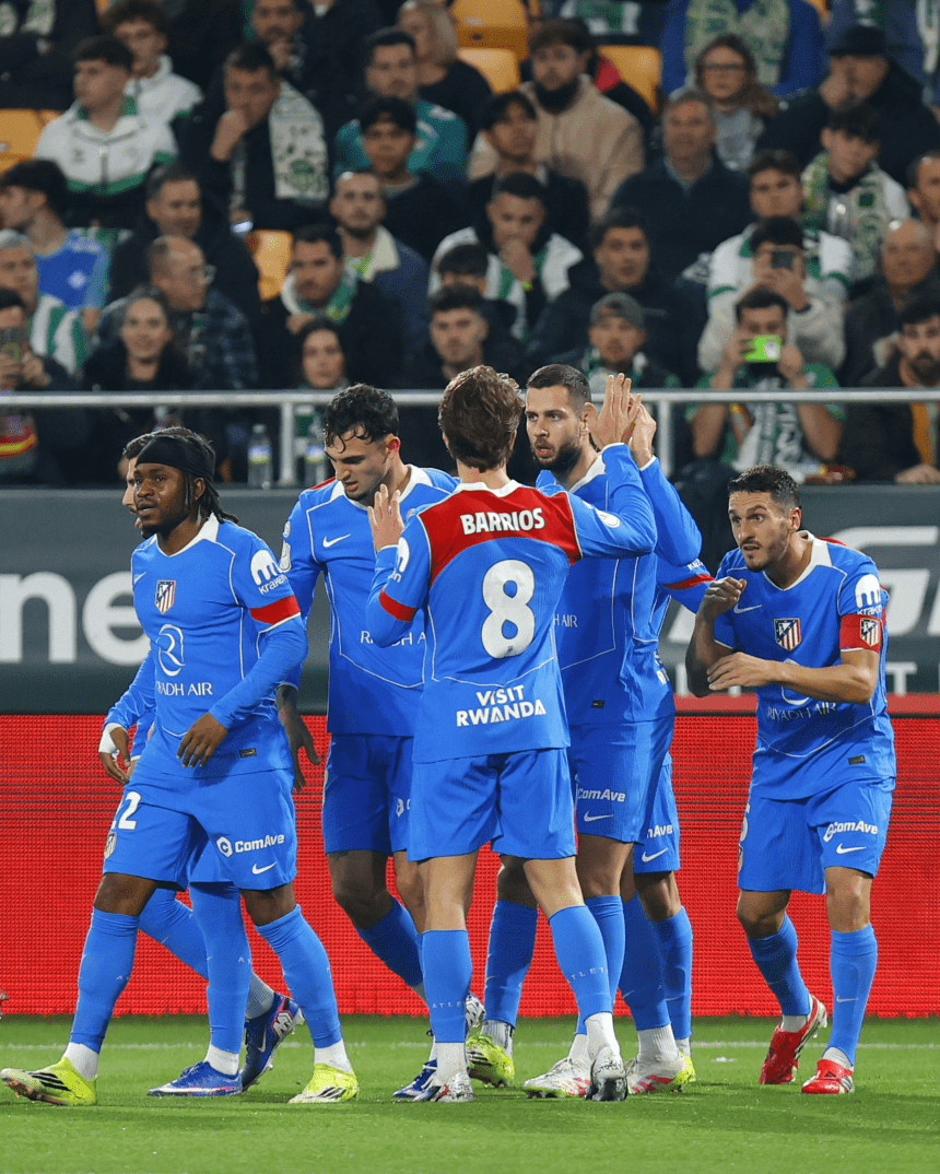 Los jugadores del Atleitco mostraron su mejor cara para derrotal al Betis