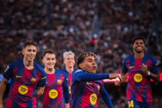 Lamine Yamal celebración