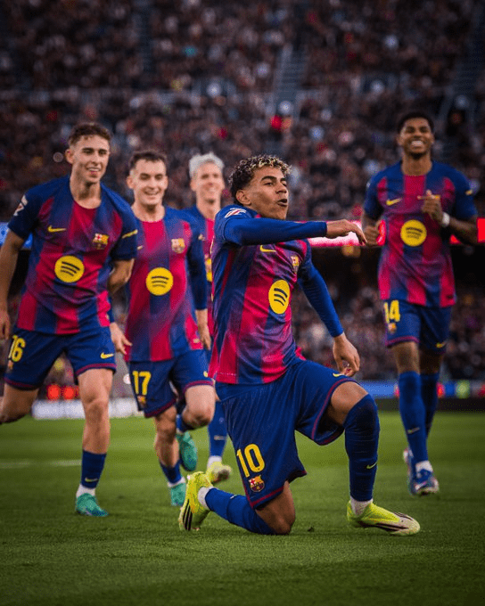 Lamine Yamal celebración