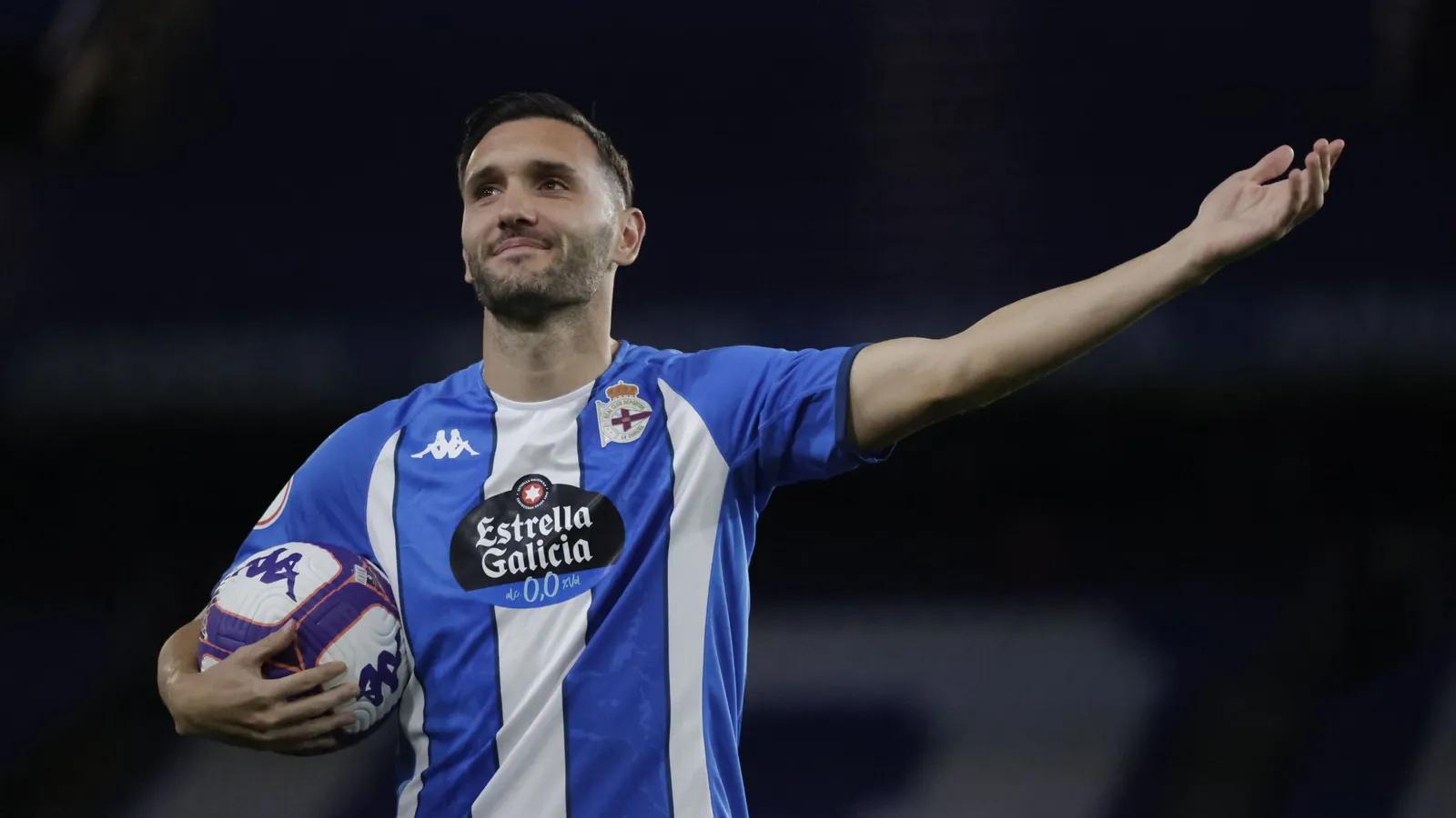 Lucas Pérez cuando estaba en el Deportivo /