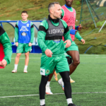 Jugadores Arenteiro entrenando
