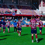 Jugadores del Pontevedra celebrando