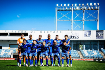 Once inicial del Ourense CF en Valdebebas