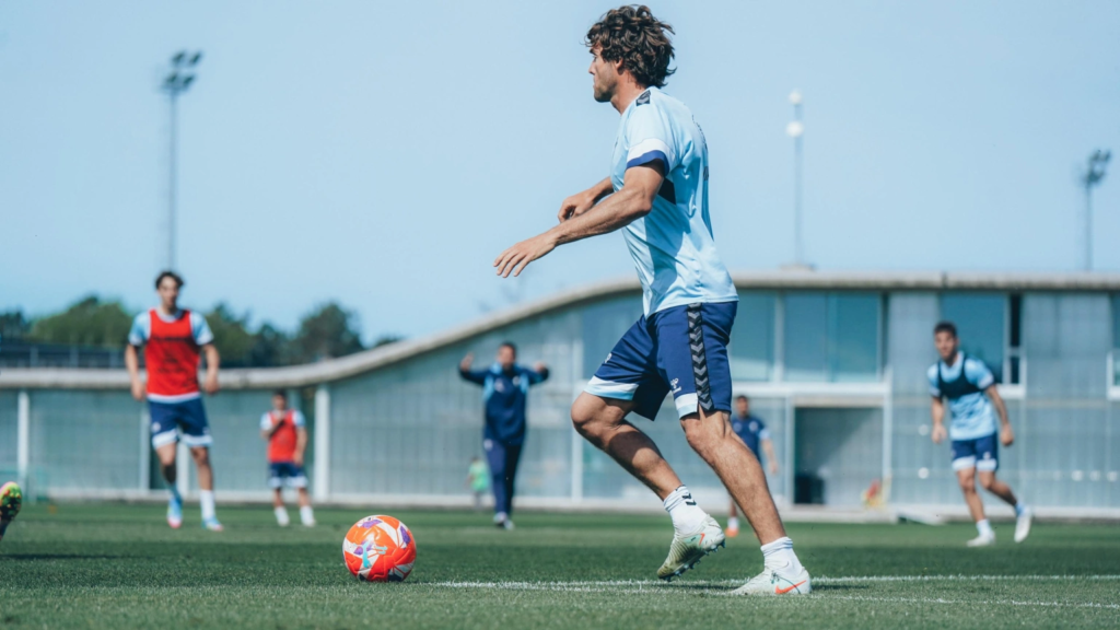 Marcos Alonso, jugador del Celta, en la vuelta a los entrenamientos de pretemporada