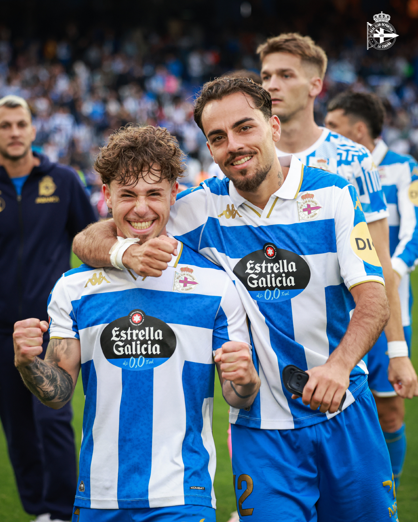 Los jugadores del Deportivo festejaron la victroria