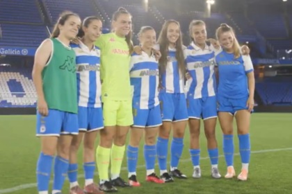 Jugadoras del Deportivo ABANCA, equipo al que se une la defensa colombiana Daniela Caracas