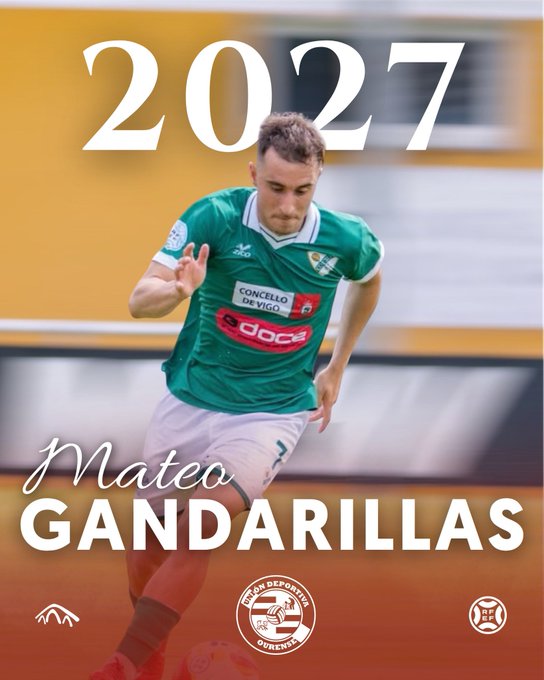 Mateo Gandarillas, nuevo extremo de la UD Ourense procedente del Coruxo