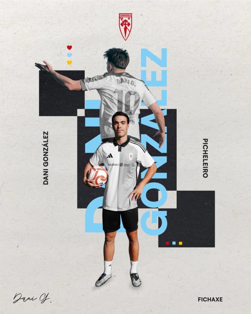 Dani González, presentado como nuevo jugador de la SD Compostela