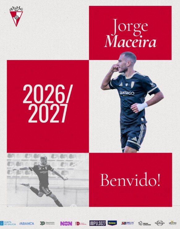 Jorge Maceira, nuevo delantero del Arosa SC procedente de la SD Compostela