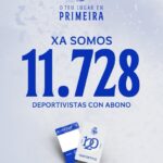 Gráfica del RC Deportivo con el número de abonados renovados para la temporada 2026/27