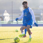Adrià Altimira, lateral del Deportivo que se retiró lesionado ante el Oviedo