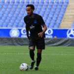 Aubameyang, durante su debut con el Deportivo ante el Real Oviedo
