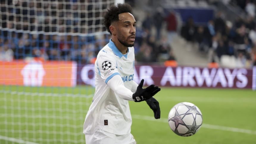 Pierre-Emerick Aubameyang, en un partido con el Olympique de Marsella