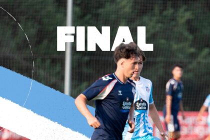 Acción del amistoso entre el Celta Fortuna y el CD Lugo en el Día de Galicia