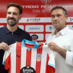 Borja Fernández, entrenador del CD Lugo, en su presentación en el Anxo Carro