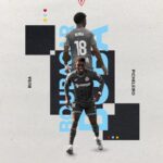 Buba, delantero de la SD Compostela y autor del primer gol ante el Estradense