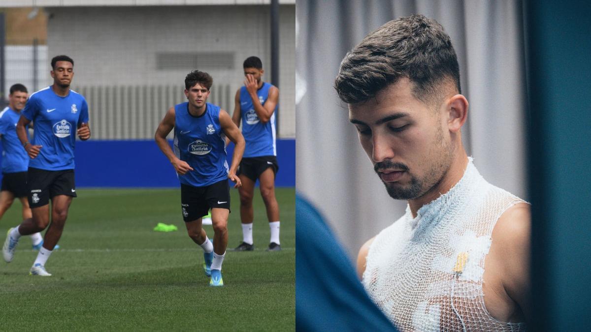 Jugadores del Deportivo da Coruña y del Celta de Vigo se preparan para la nueva temporada en Primera División