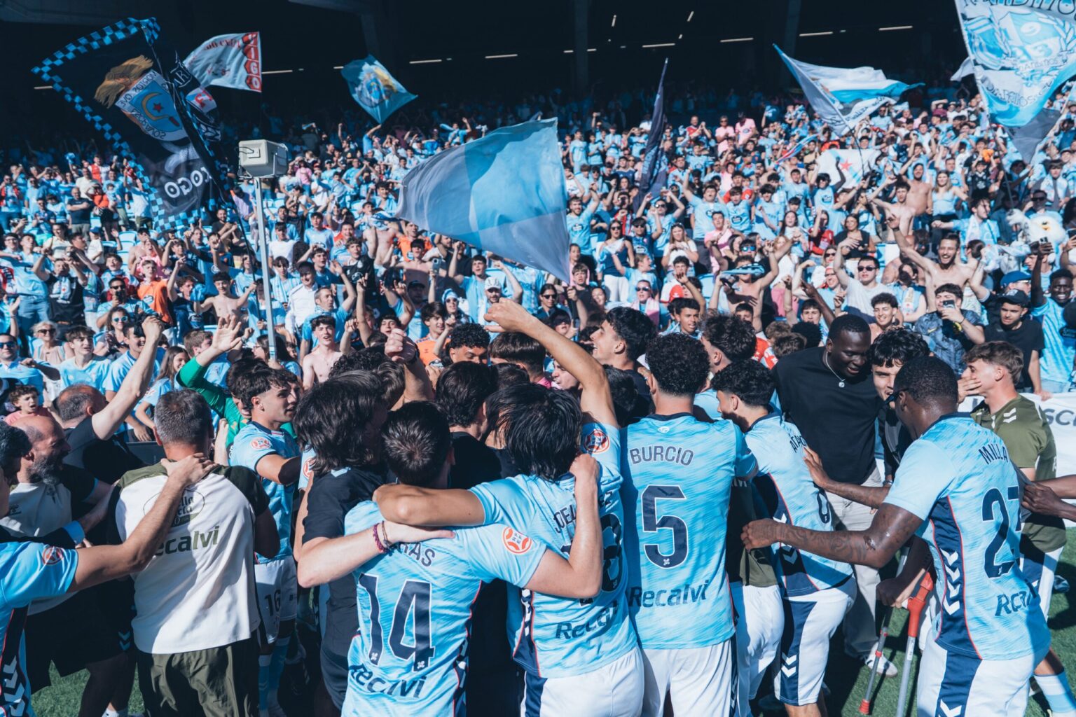 Jugadores del Celta Fortuna en Abanca Balaídos