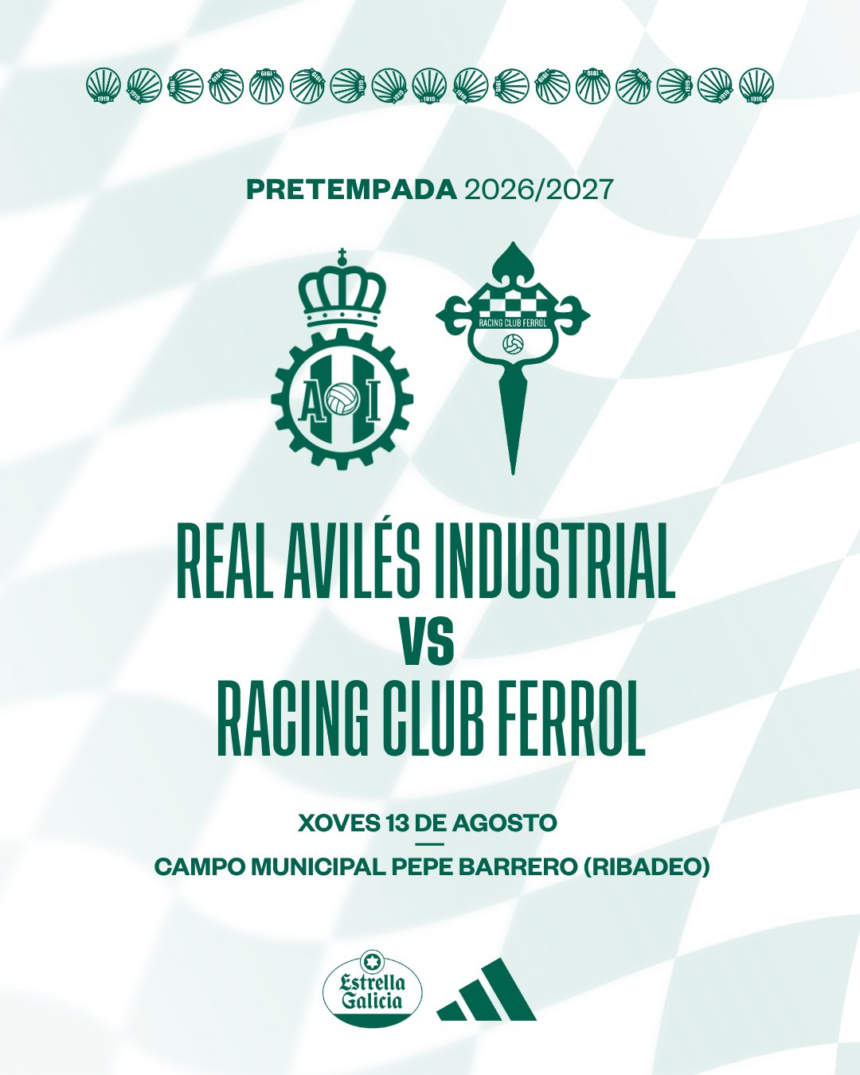 Calendario de amistosos de pretemporada 2026/27 del Racing Club Ferrol