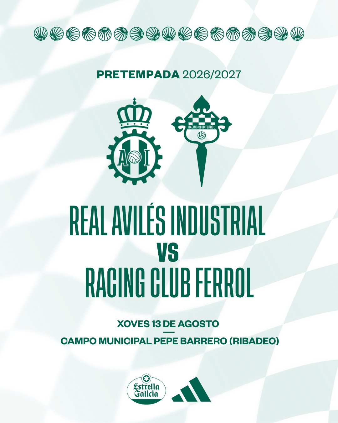 Calendario de amistosos de pretemporada 2026/27 del Racing Club Ferrol