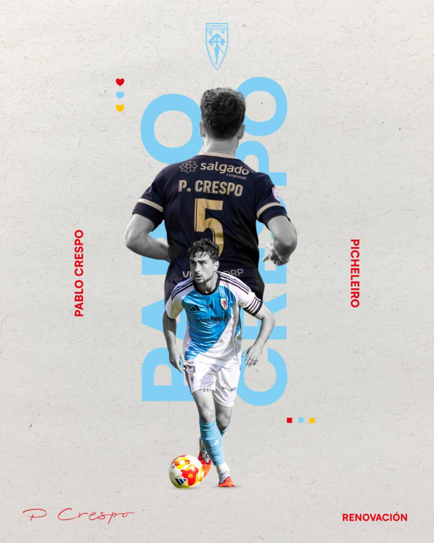 Pablo Crespo renueva con la SD Compostela