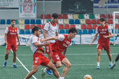 Jugadores del Bergantiños durante un entrenamiento de esta pretemporada