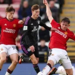 Jonathan Asp Jensen durante un partido de la UEFA Youth League con el Bayern de Múnich
