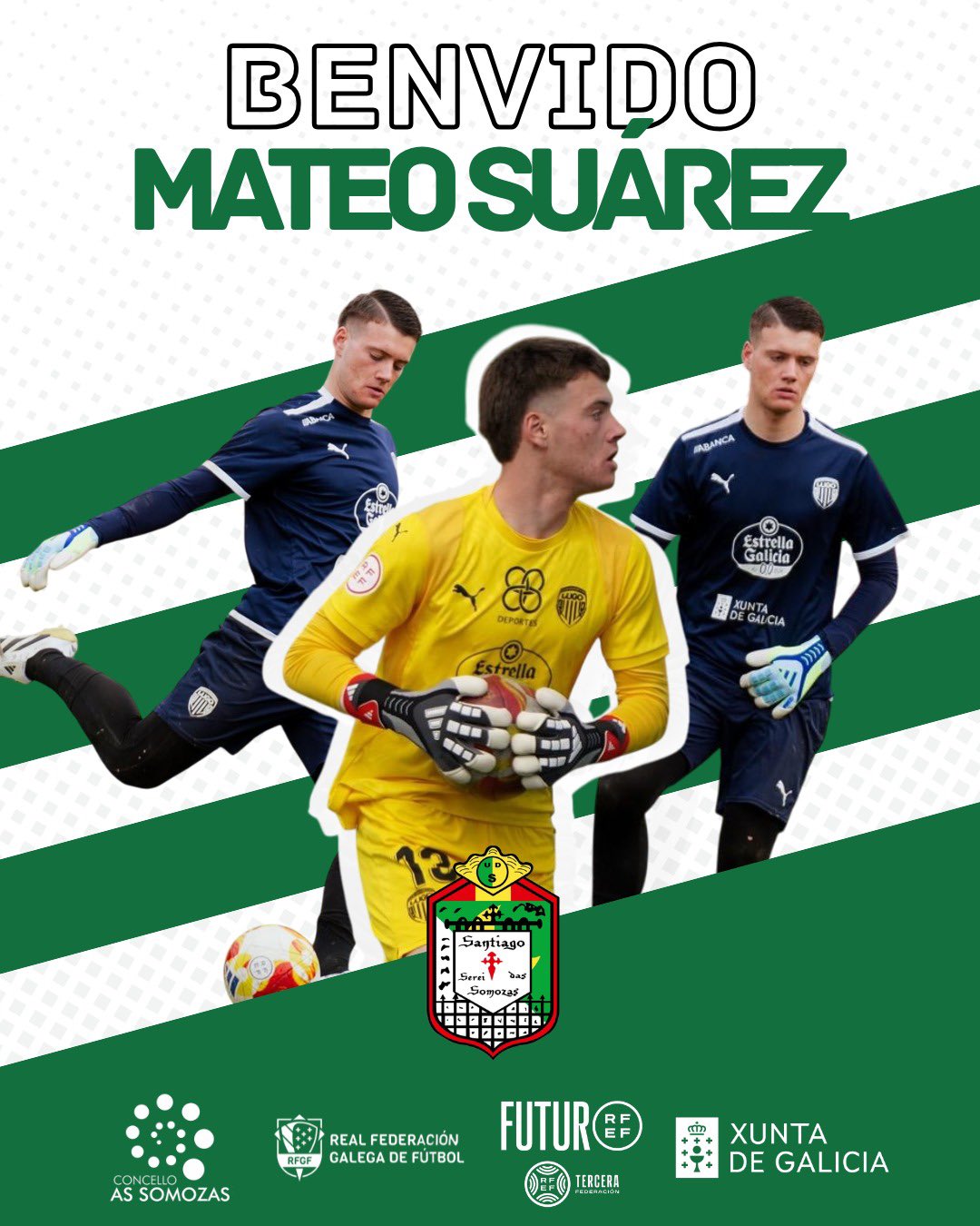 Mateo Suárez, nuevo portero de la UD Somozas para la temporada 2026/27