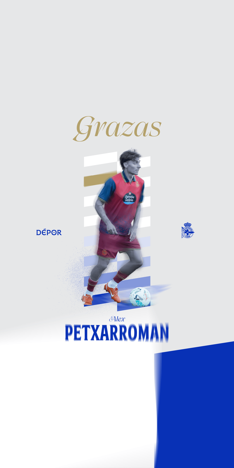 Álex Petxarroman, ya exjugador del RC Deportivo