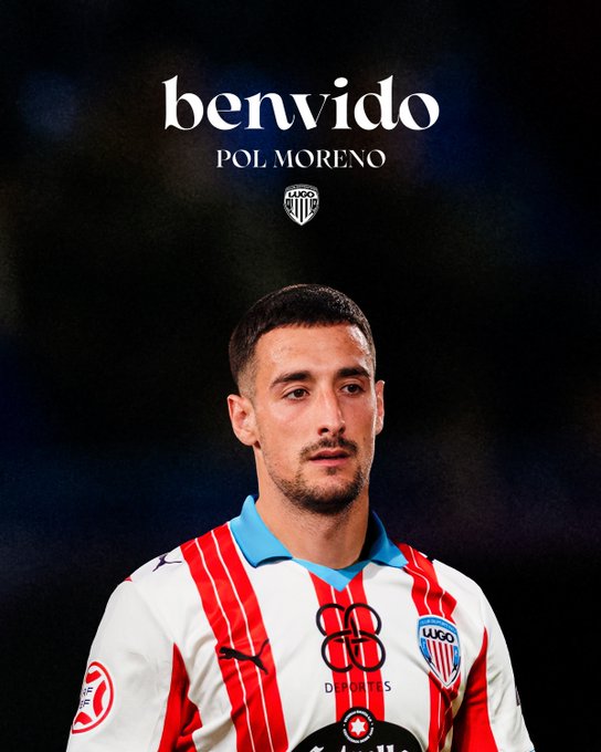 Pol Moreno posa como nuevo jugador del CD Lugo