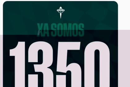 Gráfica del Racing de Ferrol con el número de abonados renovados