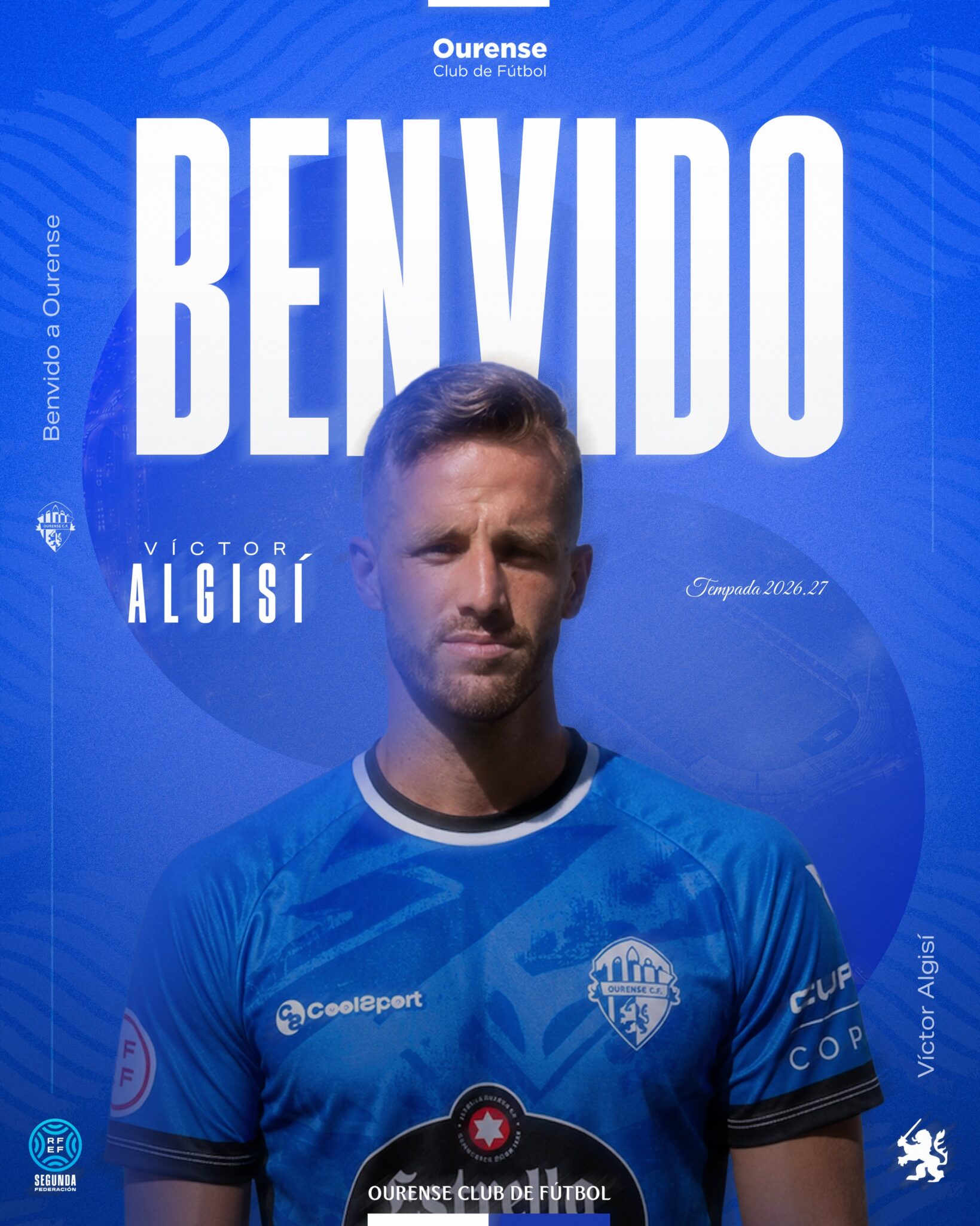 Víctor Algisí, nuevo defensa del Ourense CF, procedente del Orihuela CF
