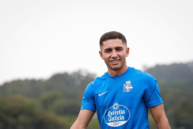 Yeremay Hernández, extremo del RC Deportivo, en su ficha oficial del club