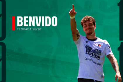 Álvaro Juan, jugador del Racing Club Ferrol, durante la temporada 2026/27