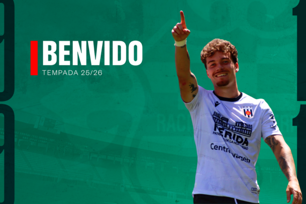 Álvaro Juan, jugador del Racing Club Ferrol, durante la temporada 2026/27
