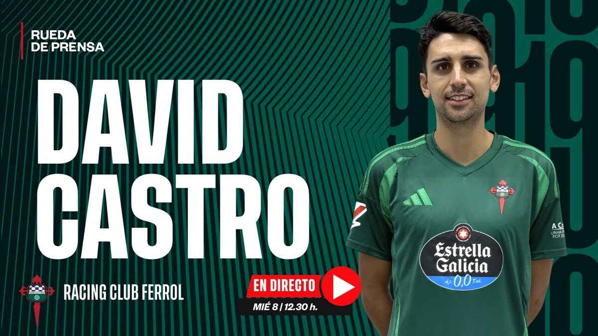 David Castro, central del Racing Club Ferrol