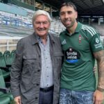 Eric Monjonell con la camiseta del Racing de Ferrol en A Malata