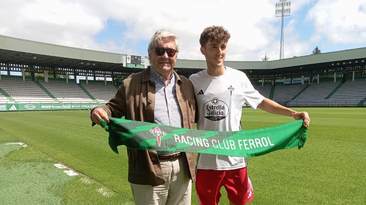 Azael García, jugador del Racing de Ferrol
