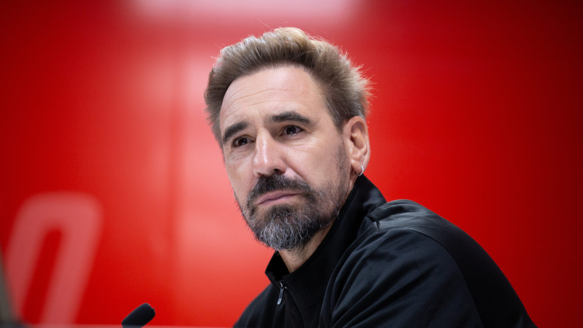 Borja Fernández durante la rueda de prensa previa al Unionistas-Lugo
