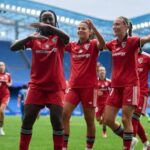 Fatou Kanteh celebra el gol del Sevilla ante el Dépor ABANCA en Riazor