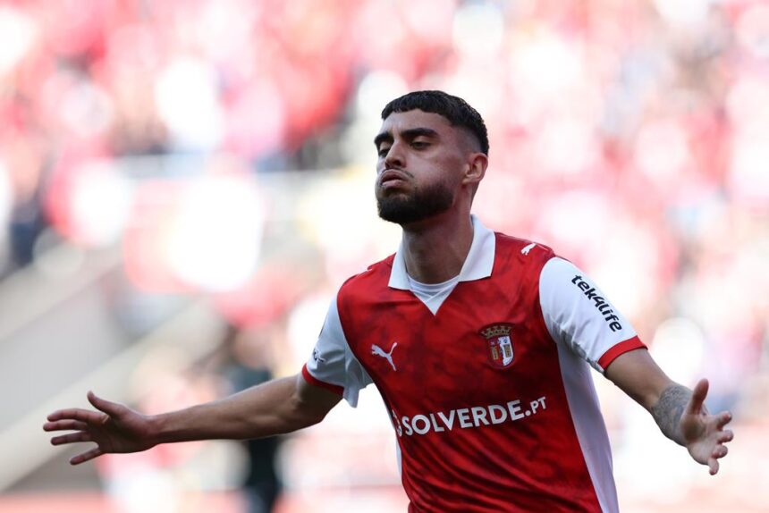 Gabri Martínez, extremo del SC Braga relacionado con el Deportivo