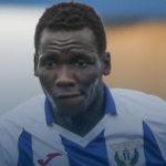 Djanbou Sekou, mediocentro sub-23 del Real Murcia durante su etapa en el Leganés