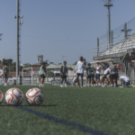 Fubolistas del Ourense CF duranre un entreno