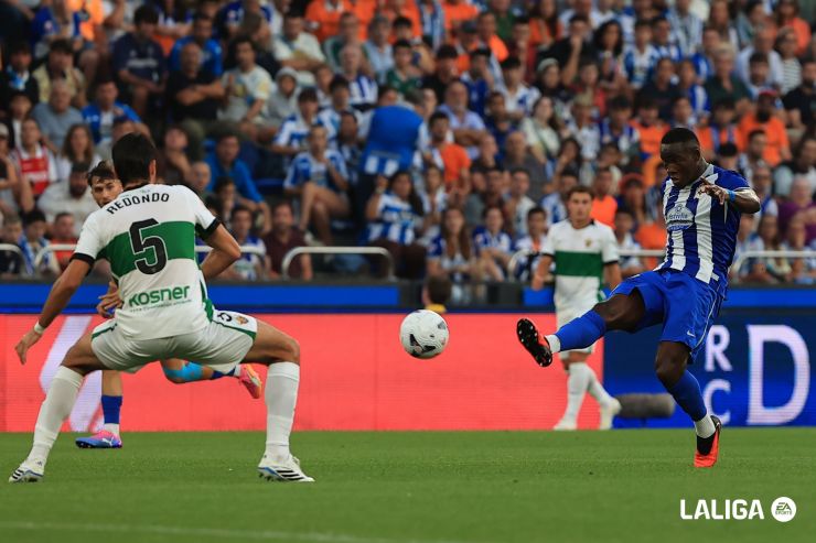 El Deportivo disputa un partido de LaLiga EA Sports en Riazor