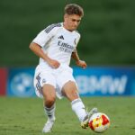 Manu Serrano, lateral izquierdo del Real Madrid Castilla que apunta al Deportivo Fabril