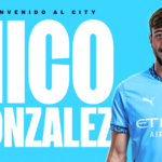 Nico González, centrocampista gallego del Manchester City, antes de su fichaje por el Newcastle
