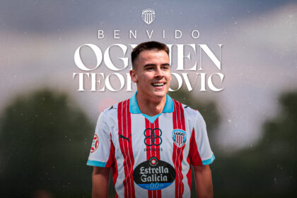 Ognjen Teofilović, delantero cedido por el CD Lugo a la SD Compostela