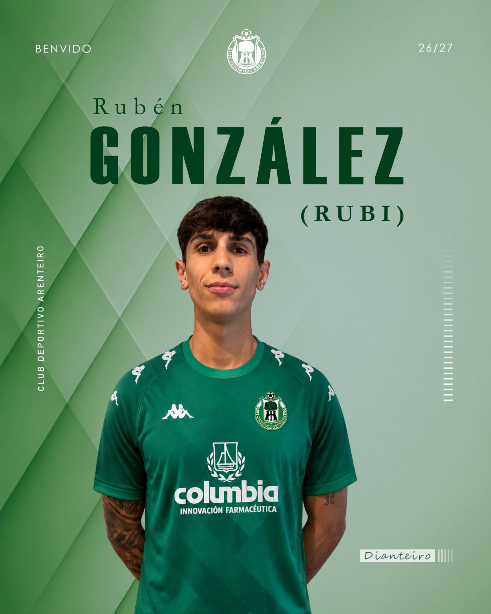 Rubén González 'Rubi', nuevo delantero del CD Arenteiro