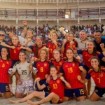 Selección española femenina de fútbol playa antes de la Superfinal europea de 2026