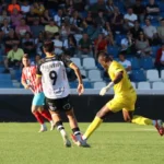 Una acción del Unionistas-CD Lugo disputado en el Reina Sofía en la jornada 1 de Primera Federación